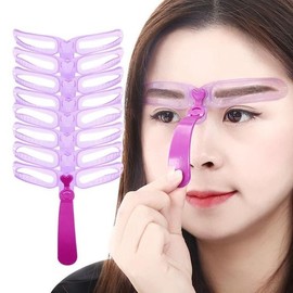 Eyebrow Stencil, Trendy Eyebrow Drawing for Women, 8-Piece Set / 눈썹틀 여자유행눈썹그리기 8종세트