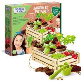Clementoni - Jardin et Potager hors sol Pour Enfants - Graines biologiques Pour cultiver des légumes - Botanique Ludique À partir de 7 ans - 52518