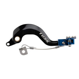 TUSK Aluminum Brake Pedal Blue Tip - Fits: Yamaha YZ125 1997-2020