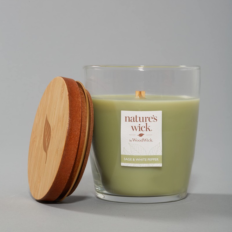 Nature's Wick Sage & White Pepper Scented Candle 10 ounces