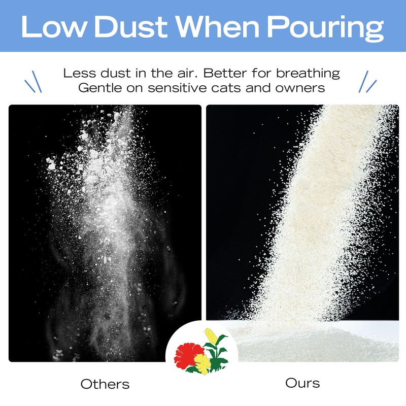 XuCuiHua Natural Cat Litter Unscented, 100% Plant-Based, Strong Clumping Litter,