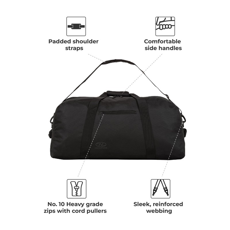 Highlander Cargo Duffle Bag - Versatile Canvas Holdall Travel Bag
