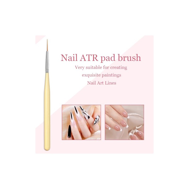 Juego de brochas profesionales para decoración de uñas de 6