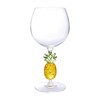 Supreme Housewares Pineapple Stem Wine Glasses, Yellow Pineapple-Shaped Reusable Shatterproof