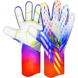 QUICARD Soccer Goalkeeper Gloves, Ultimate Grip Football Goalie Gloves with Size 6/7/8/9/10, Strong Receiver, American Football for Men, Boys, Youth, Adult, Kids and Small Hands (White, 6)