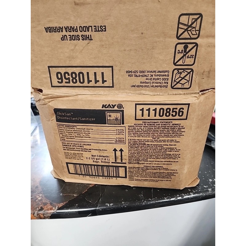 KAYQUAT Kay ClickSan Disinfectant/Sanitizer 1110856/ Box of 2 x 2
