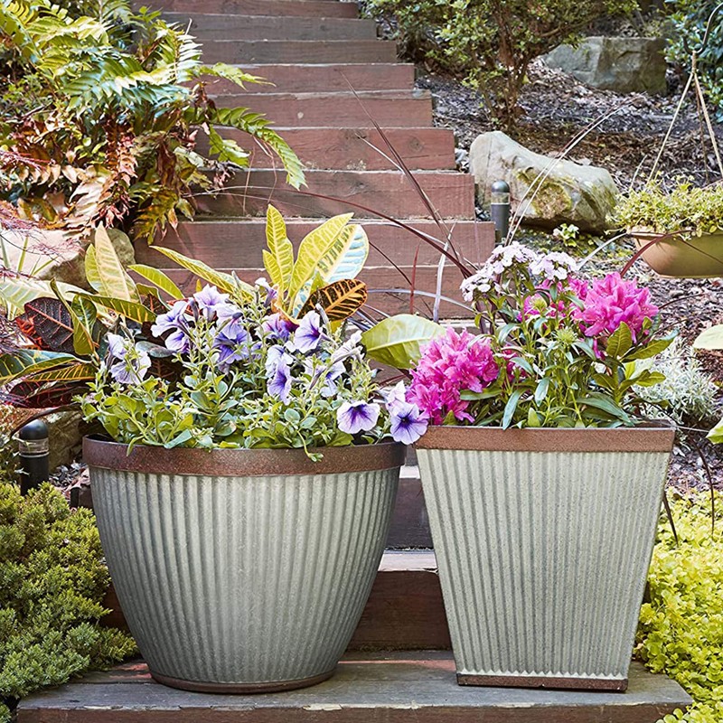 Southern Patio HDR 046851 16 inches Square Rustic Plastic, Indoor,