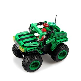 SUV Jeep Car CaDA Building Block Set with Pull Back Function, Vehicle Plug-In Kit DIY Pull-Back Toy, Off-Road Vehicle Model Kit Made of Clamping Blocks, Pickup Technology Kit for Children and Adults