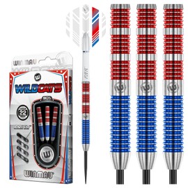 WINMAU Wildcats 22 gram Tungsten Darts Set with Flights and Stems (Shafts)