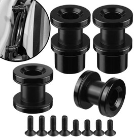 LDJXDADI 4 Point Docking Hardware Kits Quick Release Sissy Bar Luggage Rack Fit for Touring Street Glide Electra Glide Road Glide Road King 2009-2024（ Black）