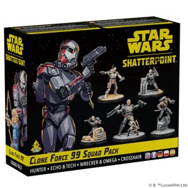 Star Wars Shatterpoint Clone Force 99 SQUAD PACK - Tabletop Miniatures Game, Strategy Game for Kids and Adults, Ages 14+, 2 Players, 90 Minute Playtime, Made by Atomic Mass Games