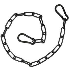 Gate Chain Lock for Outdoor Fence 20 Inch Stainless Steel Gate Chain Link Lock with Carabiners Gate Chain Latches for Garden, Yard, Pet Cages, Horse Dog Goat Cow Farm Use, Black