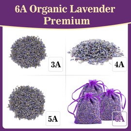 6.6OZ Sukh Lavender Sachet Bags - Fresh Scented Dried Lavender Flowers Potpourri Bags Refill Sachets for Drawers and Closets as Lavender Closet Perfume and Home Fragrance