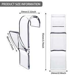 MUYAPAY Pack of 8 Bathroom Radiators, Towel Rails, Hooks for Towel Radiators, Hooks for Round Radiators for All Standard Radiators (Transparent)