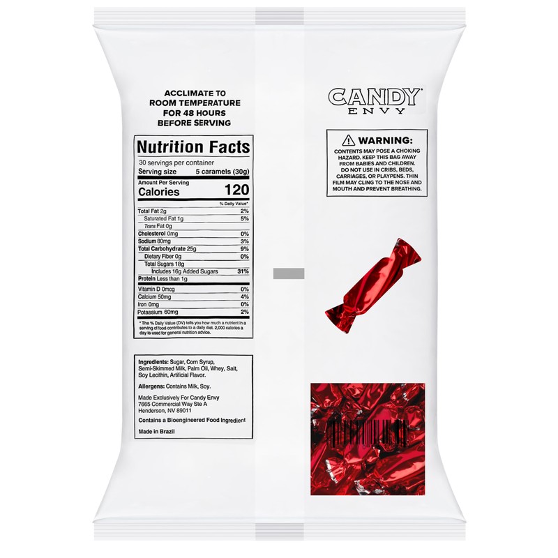 Candy Envy - Individually Wrapped Caramels - Red Wrapper -