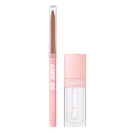 ColourPop Double the Juiciness Plumping Lip Liner & Oil Duo - Non-Sticky Lip Oil & Liner to Plump, Define & Add Shine - Includes Shades Tease & Lychee Jelly (2 Count)