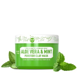 Immortal NYC Immortal NYC Aloe Vera & Mint Purifier Clay Mask C Face Mask for Matte Look Skin, Oil Control, Deep Cleansing & Refreshing Skincare. Great Gifts For Women & Men C 10 oz