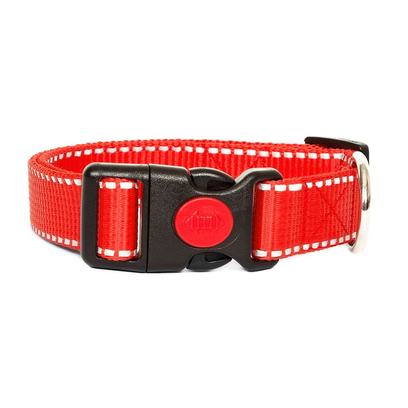 Dog Collar Reflective, red