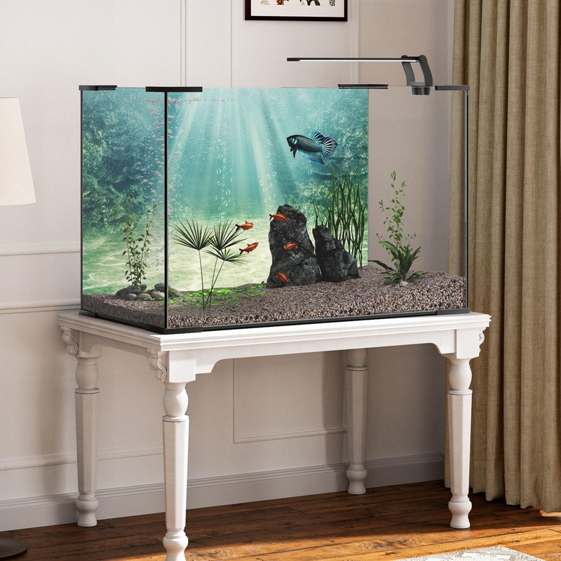 MIRRORANG 180 x 46 cm Aquarium Background Water Plant Bubble