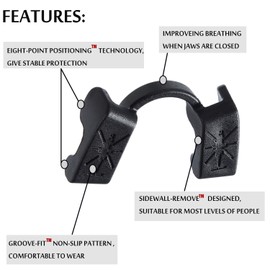 Powerlifting Mouthguard(2 Pieces), Weight-Lifting Mouth Guard for Strength Training,Powerlift,Bodybuilding,Fitness Mouthpiece -Low Jaw