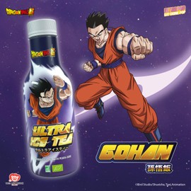 ULTRA ICE TEA Bio Eistee – Veganes Schwarzteegetränk mit dem Dragon Ball Charakter Gohan – Erfrischender Pfirsich-Geschmack – 1 x 500 ml Einweg