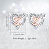 INFUSEU Initial Earrings for Women Letter Jewelry Small Heart Shaped