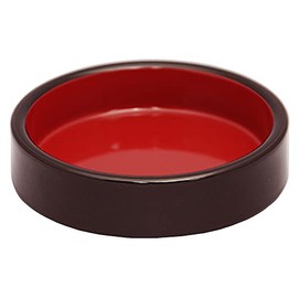 Fukui Craft Ohitsu Musashino Rice Dish, Made in Japan, Shintanai Vermilion (Medium Core)