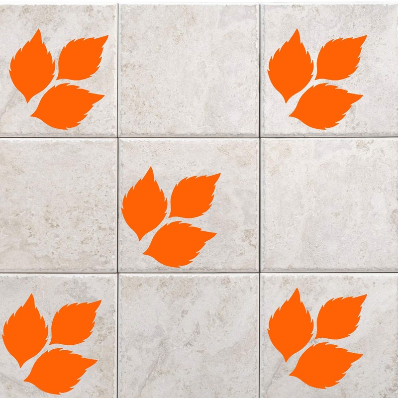 Colorful Leaf Tile wall Sticker for Bathroom, Bathroom stickers, Tile