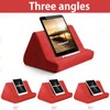 Soft Tablet Stand Pillow with Pocket,Tablet Cushion Stand,Adjustable 3 Viewing