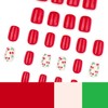 Short Square Fake Nails Cute Fake Nails Full Cover Red