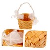 Levemolo Handwoven Flower Basket with Handle Small Woven Gift Basket