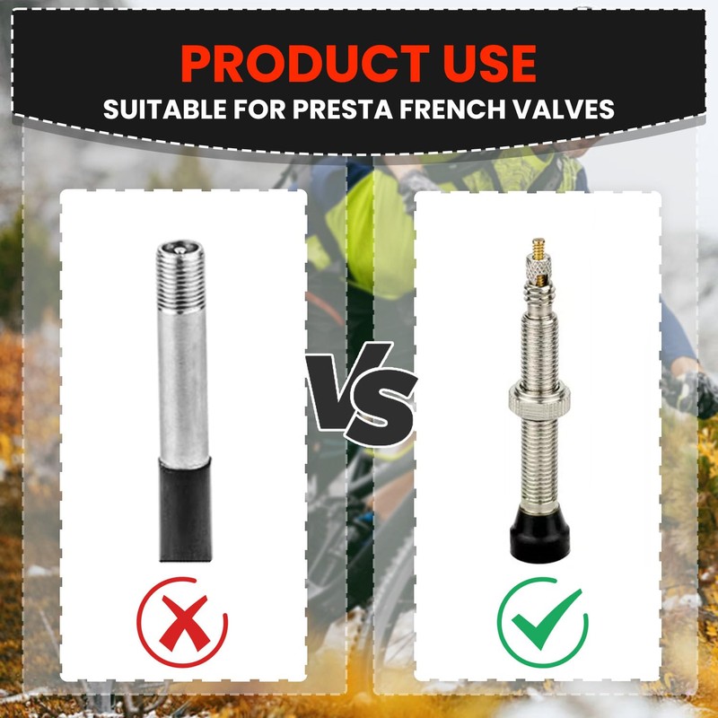 WALWAL Presta French Valve Caps, Anodized Aluminum - Compatible for