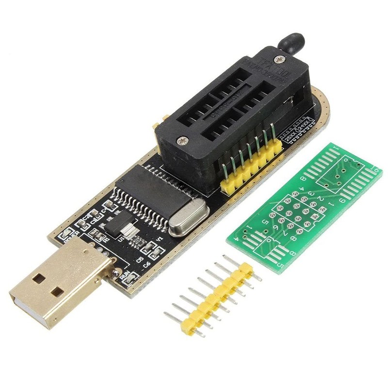 ElectroWorldFR CH341A USB Program Kit 24/25 Series EEPROM Flash BIOS