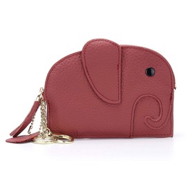 Women's Coin Purse, Cute Elephant Shape, Ultra Light Wallet, Mini Wallet, Popular, Handheld, Thin, Plain, Ultra Small Wallet for Women, Lightweight, Birthday, Mother's Day, Great Gift, Brick red