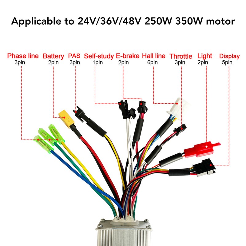 Electric Bike Bicycle Scooter 24V 36V 48V 17A Speed Controller