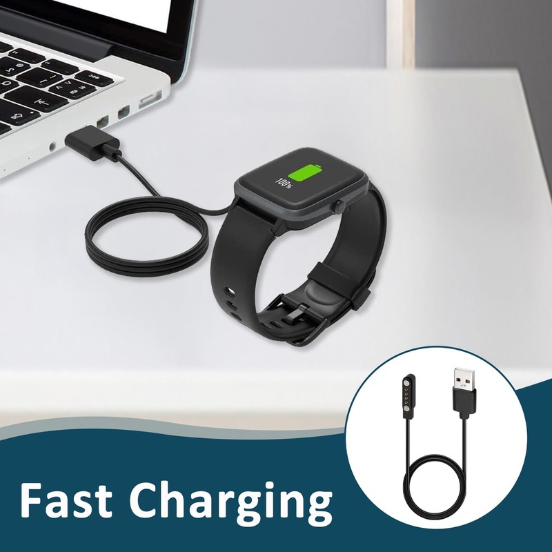Universal Smartwatch Charging Cable, 7.62 mm 4-Pin Charging Cable for