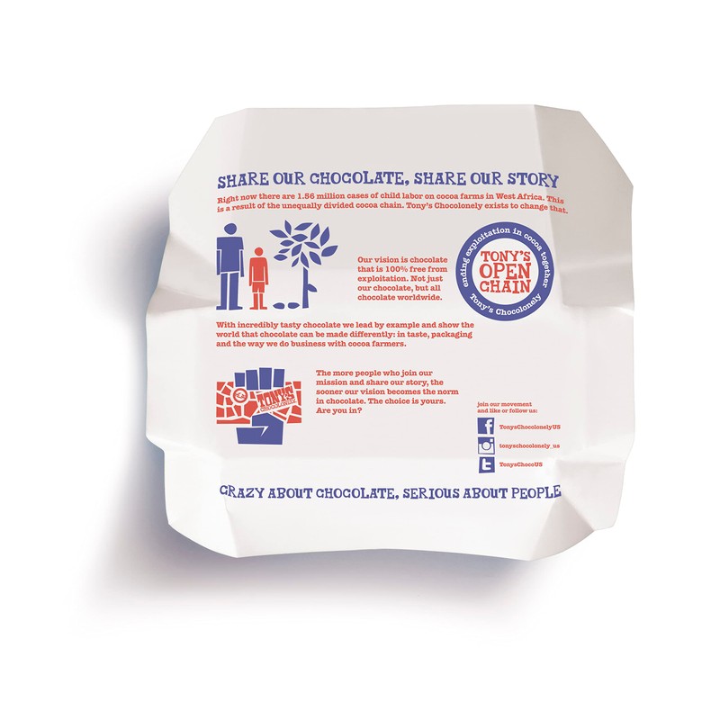 Tony's Chocolonely 42% Dark Milk Chocolate Bar with Pretzel &