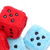 6 Pairs Car Rearview Mirror Hanging Plush Dice with Dots