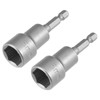 TA-VIGOR 2Pcs 15mm Magnetic Nut Setter Driver Drill Bit Set,