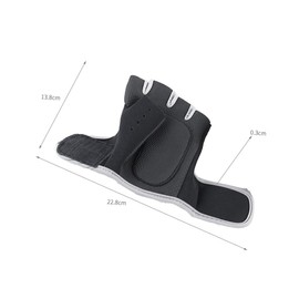 CORHAD 1 Pair Sports Non-Slip Half Finger Gloves Weightlifting Gym Gloves Wrist Straps for Men Women Grey