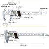 Solar Power Digital Caliper, Digital Vernier Caliper, 0-150mm / 0-6"