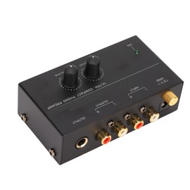 Mini Phono Turntable Preamp, PP500 Compact Phono Turntable Preamp, Input and Output, 12 Volt DC