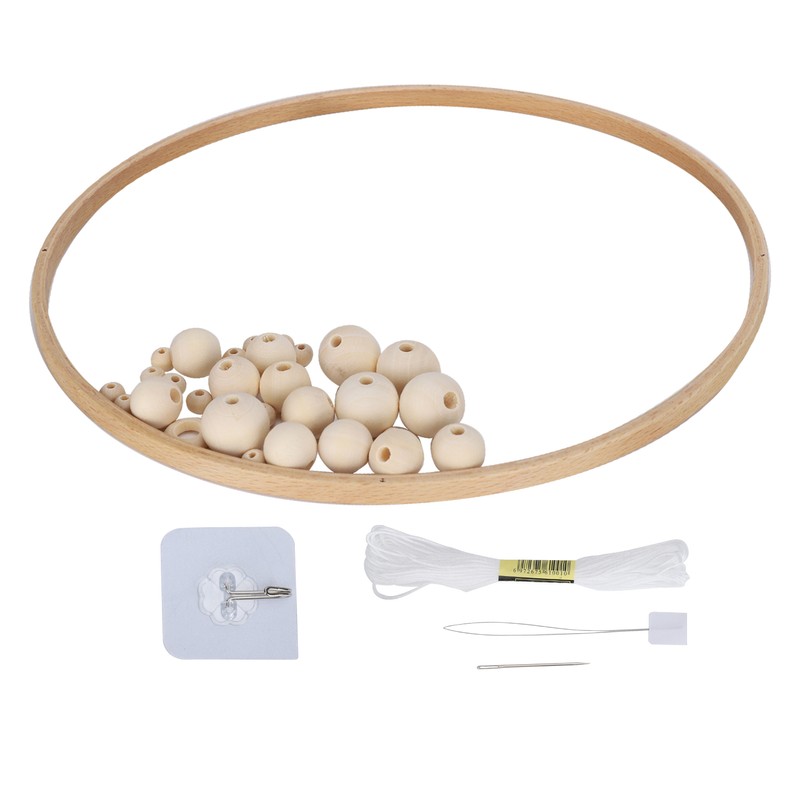 DIY Wind Chimes Kit Round Wood Beads Crafts Ornaments Hand