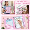 1 Inch 3 Ring Binder with Clipboard, Cute Binder Pink