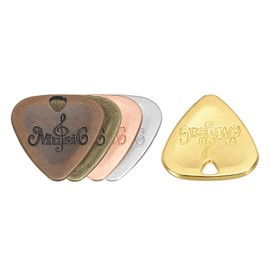 sourcing map Guitar Plectrums 2 mm Thick Metal Colourful for Guitar Musical Instrument Pack of 10