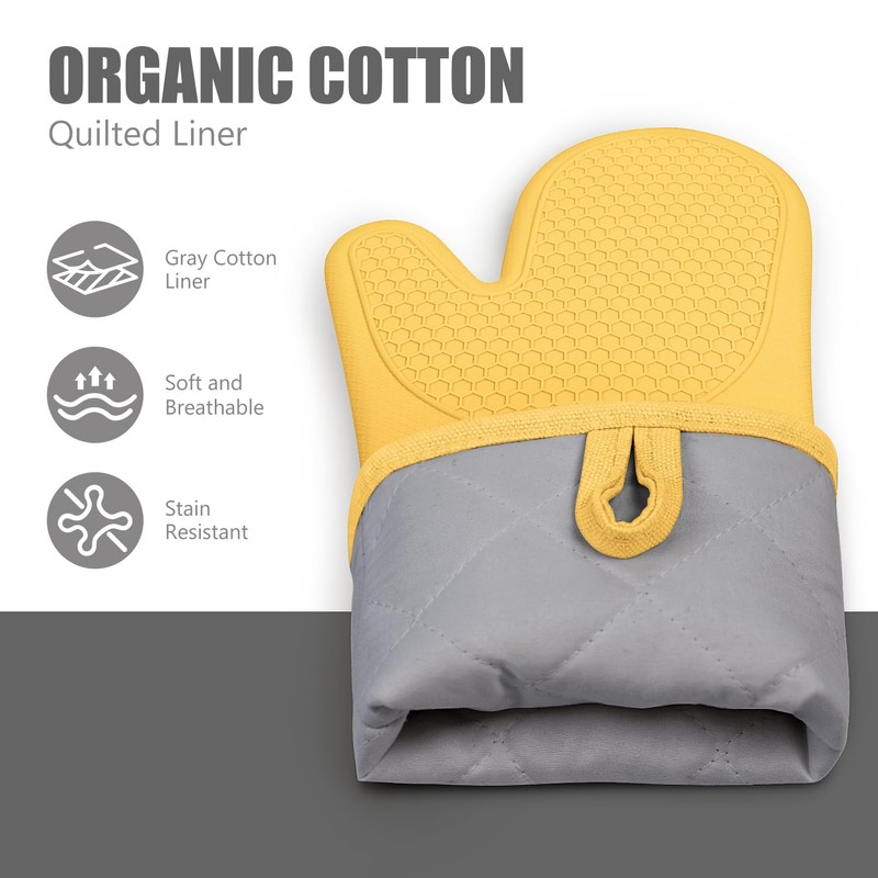 Rorecay Oven Mitts and Pot Holders Sets 6pcs, Extra Long