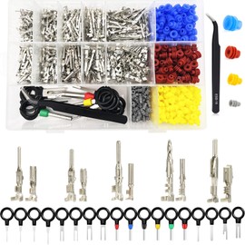 Twippo 859pcs Automotive Electrical Pin Connectors Kit 1.5/1.8/2.5/2.8mm Pin Terminals Wire Connector Pins Male Female Crimp Pins with Wire Seals Terminal Removal Tool and Tweezer for 22-12 Gauge Plug