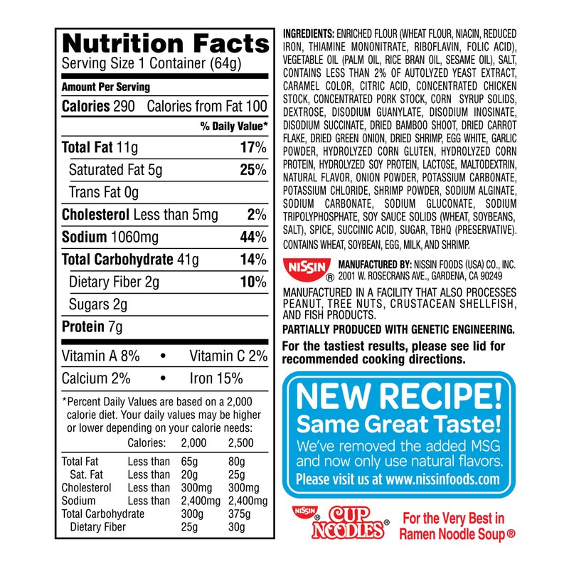 Nissin the Original Cup Noodles with Shrimp Twenty-four 2.5 Ounce