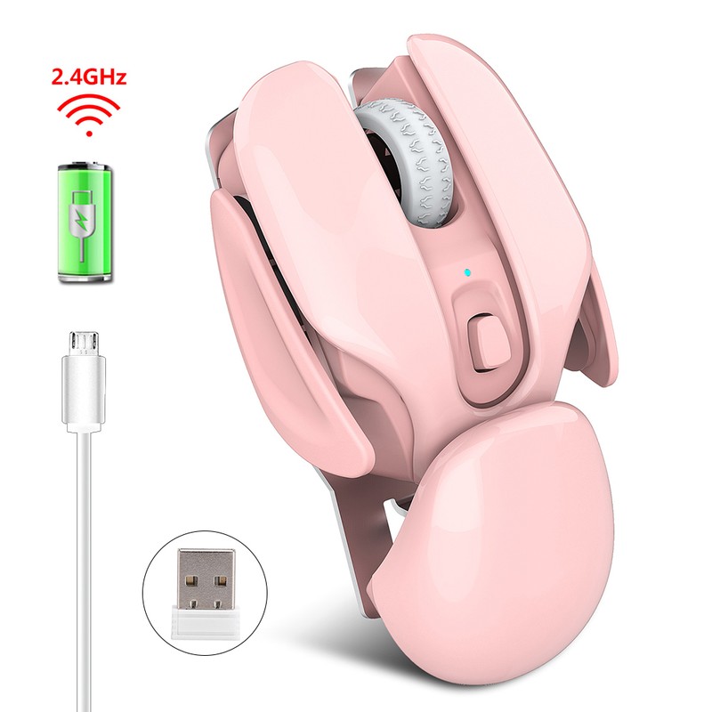 HXSJ Wireless Mouse 2.4Ghz 4 Button Rechargeable Photoelectric 1600Dpi Silent
