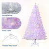 GarveeHome White Christmas Tree, 7.5ft Prelit Artificial Christmas Tree with